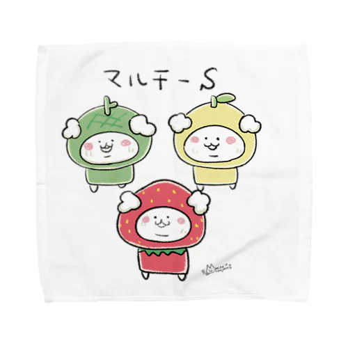 マルチーズのタオルハンカチです Towel Handkerchief