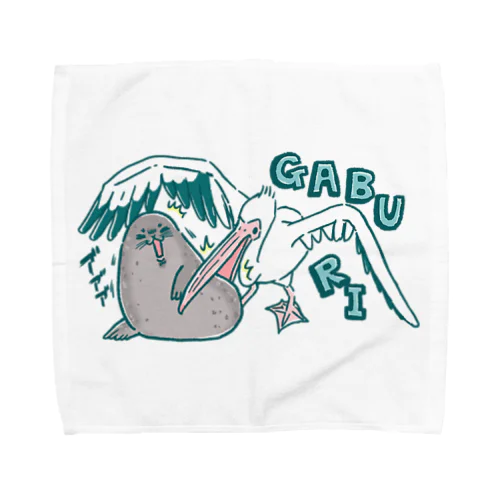 ペリカンなんでも食べる Towel Handkerchief