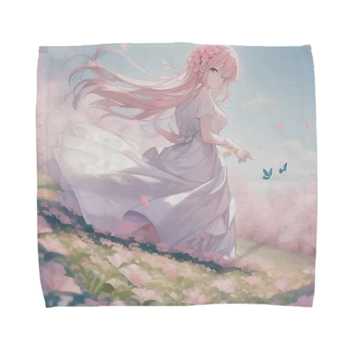 草原の少女 Towel Handkerchief