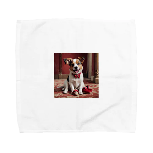 スリッパを持ち出している犬 Towel Handkerchief