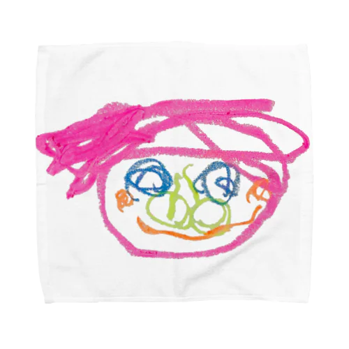 髪が短いおんな " カエルにんげん  " Towel Handkerchief