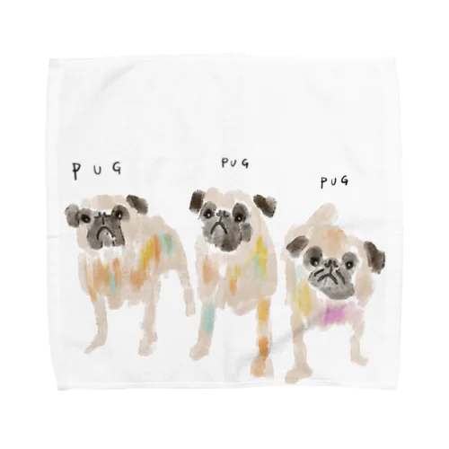 pug pug pug タオルハンカチ