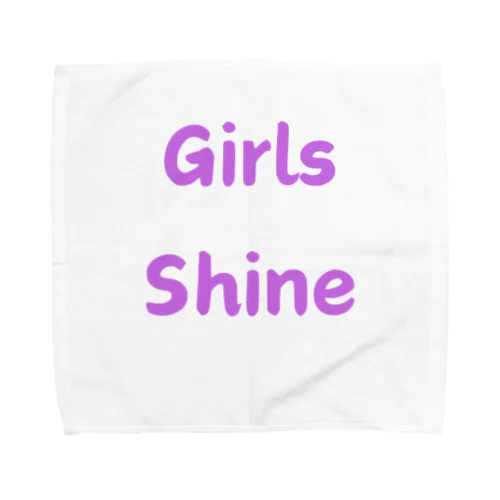 Girls Shine-女性が輝くことを表す言葉 タオルハンカチ