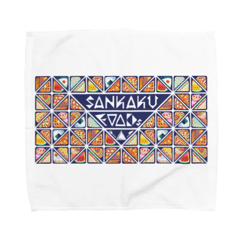 Pixelart graphic “SANKAKU FOODs” Towel Handkerchief