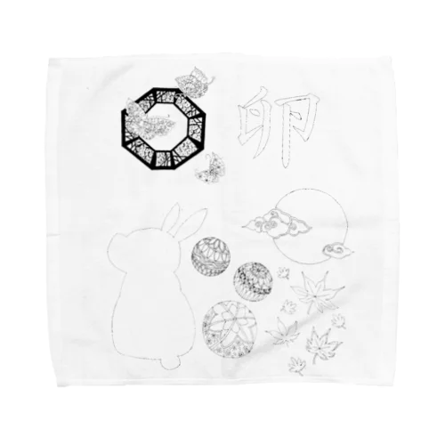 卯-干支から- Towel Handkerchief