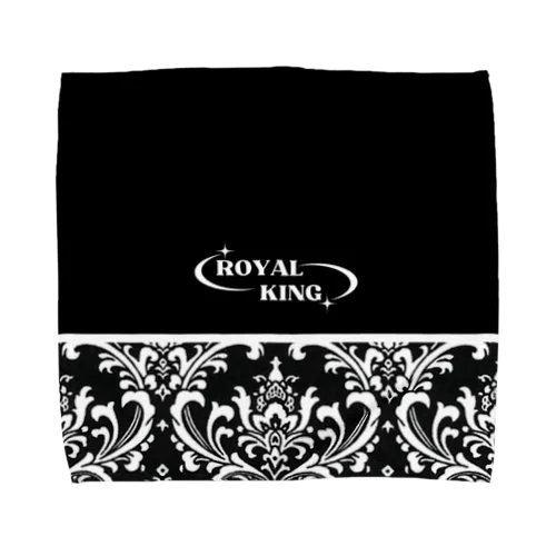 ROYAL KINGダマスク柄BLACK Towel Handkerchief