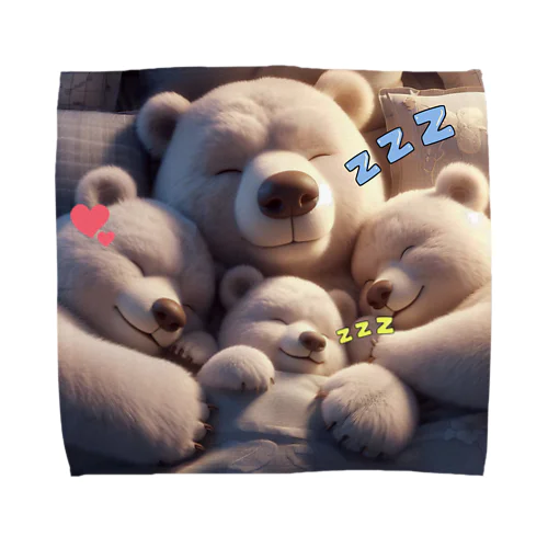 熊さんファミリー熊🐻❤ タオルハンカチ