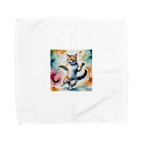 踊る猫 Towel Handkerchief