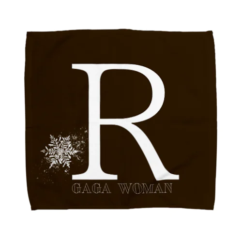 R ブラック Towel Handkerchief