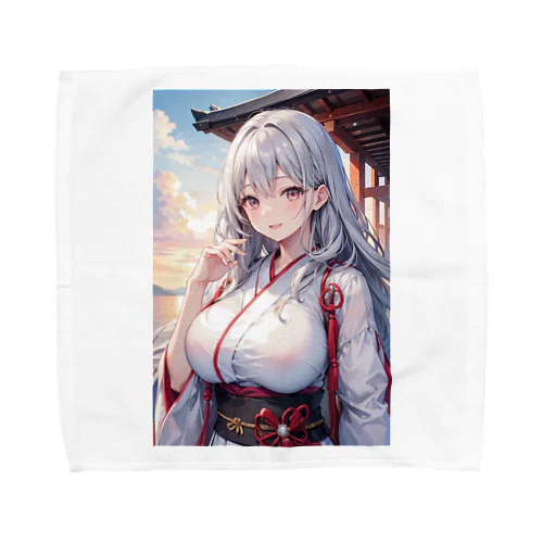 綺麗な巫女 Towel Handkerchief