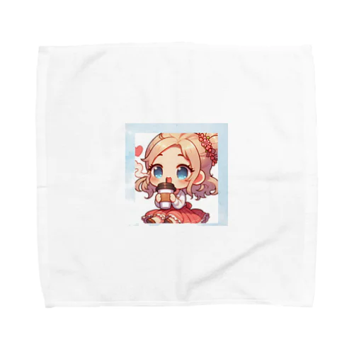 カフェが好きな女の子 Towel Handkerchief