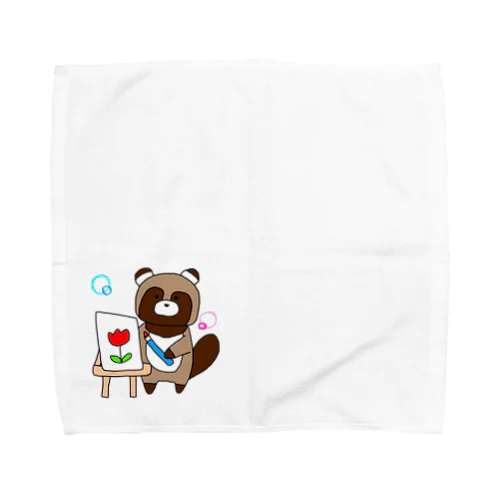 たぬき（お絵描きver） Towel Handkerchief