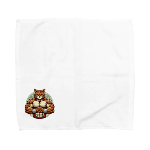 マッスルキャット　キジ虎 Towel Handkerchief