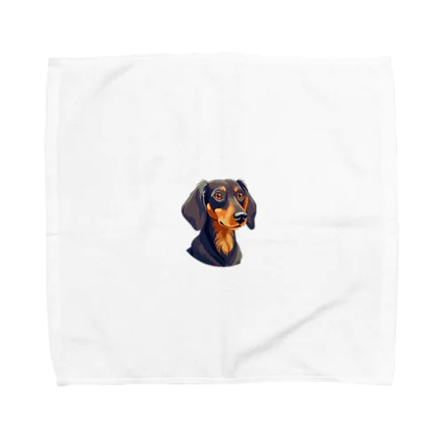 ブラックタン・ダックス Towel Handkerchief