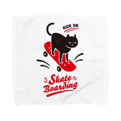 スケボーねこ Towel Handkerchief