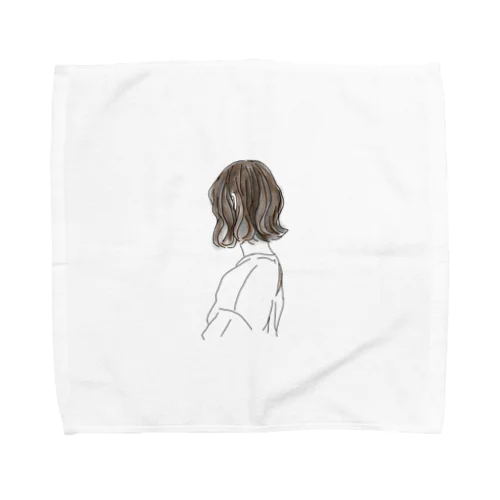 ボブヘアーの女の子 Towel Handkerchief