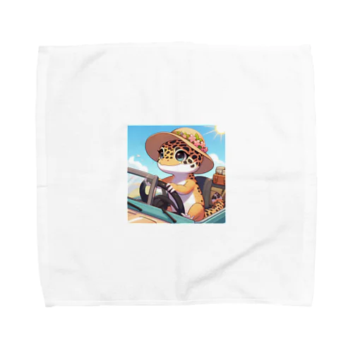 ドライブするヒョウモントカゲモドキA Towel Handkerchief