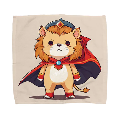 スーパーヒーローのマントを着たかわいいライオン Towel Handkerchief