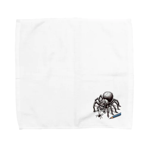 クモ柄 Towel Handkerchief