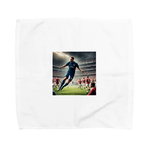 ゴールを決めたサッカー選手 Towel Handkerchief