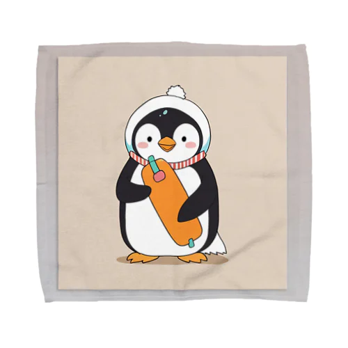 かわいいペンギンとおもちゃのキャンバス Towel Handkerchief