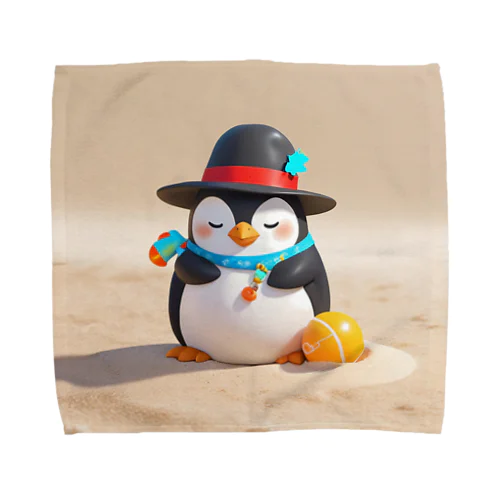 おもちゃの砂を使ったかわいいペンギン Towel Handkerchief