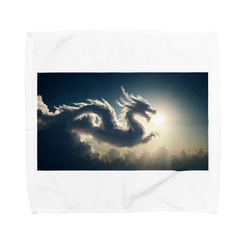 太陽へ向かう雲龍 Towel Handkerchief