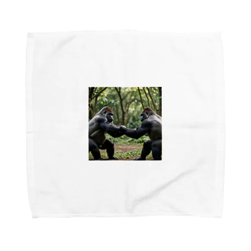 仲間意識満載のかわいいゴリラたち🦍  Towel Handkerchief