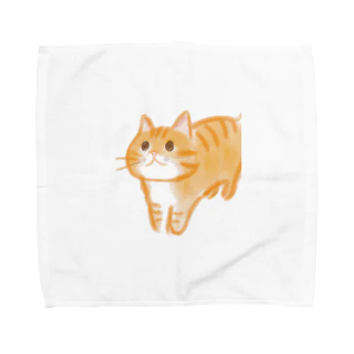 キュートなワクワクねこ Towel Handkerchief