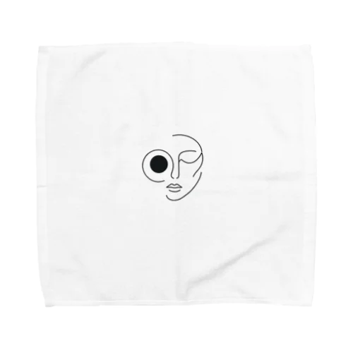 線の人　正面 Towel Handkerchief