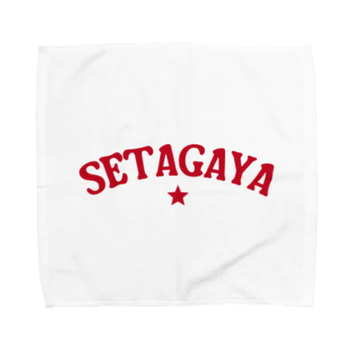 世田谷グッズ　レッドロゴ（setagaya item） タオルハンカチ