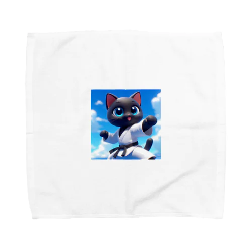 空手家クロネコ君・バージョン２ Towel Handkerchief