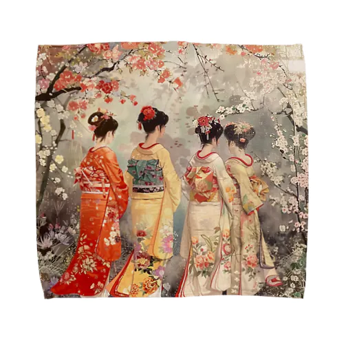 優雅な花見桜の花満開　なでしこ1478 Towel Handkerchief