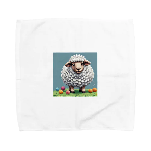 平和な草原で羊がひつじ年を楽しんでいます Towel Handkerchief