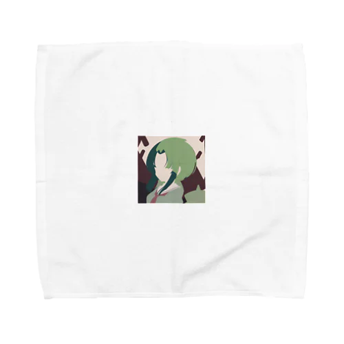 緑の女の子 Towel Handkerchief
