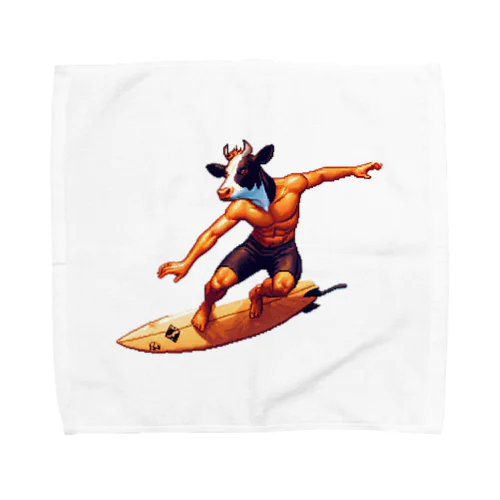 夏だ！ウシもサーフィン Towel Handkerchief