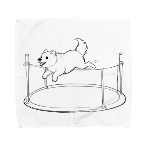 かわいい犬のバックグラウン Towel Handkerchief