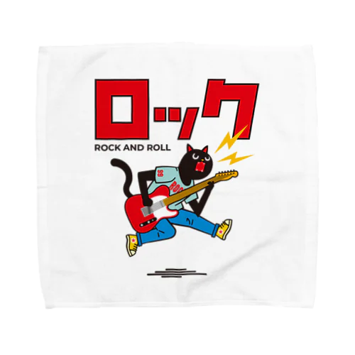 ロケンロールねこ Towel Handkerchief