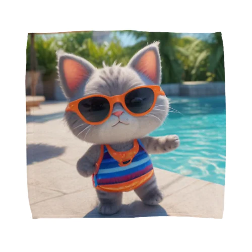 Fun cat ★ Towel Handkerchief