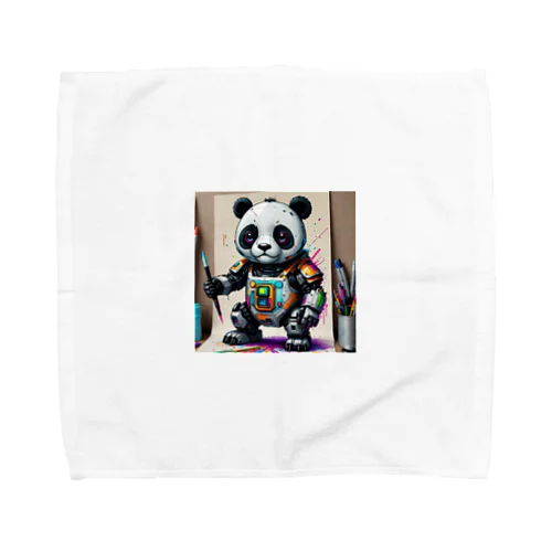 新しい冒険が始まる！このかわいいロボットパンダ Towel Handkerchief