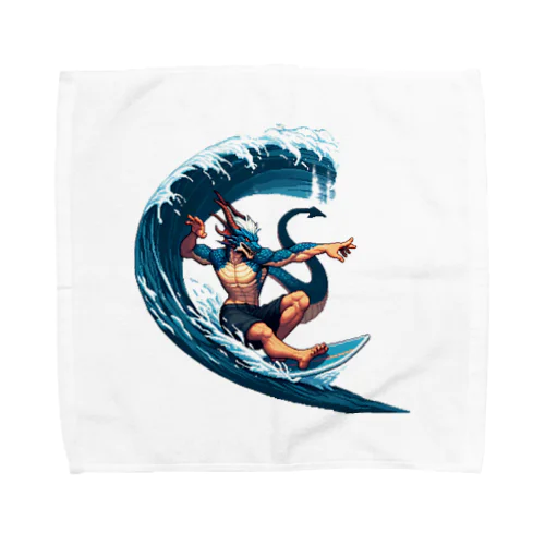 夏だ！ドラゴンもサーフィンだ Towel Handkerchief