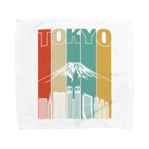 東京と富士山 Towel Handkerchief