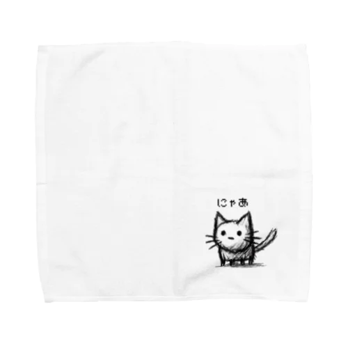 ねこ落書き2 Towel Handkerchief