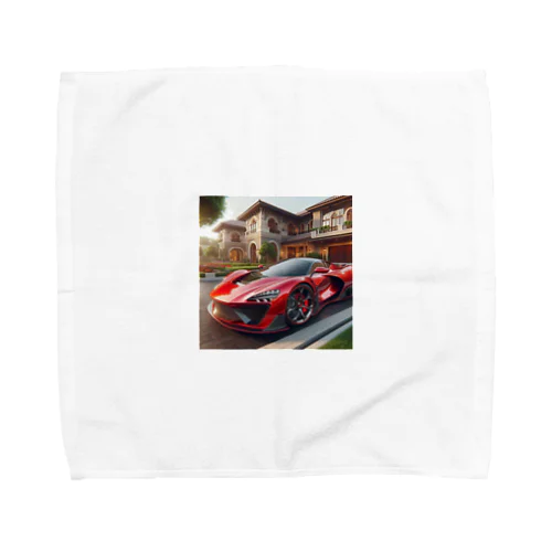 かっこいい赤いスポーツカー Towel Handkerchief