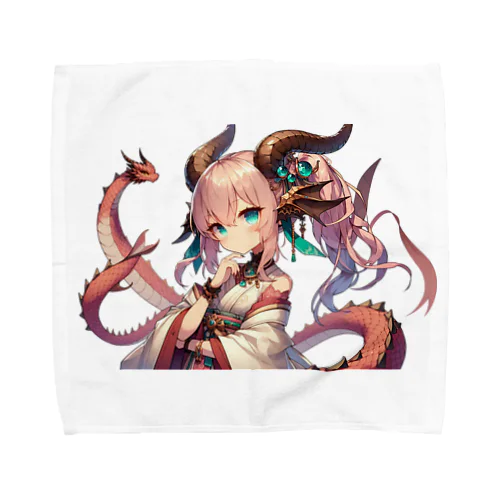 愛らしい龍娘 Towel Handkerchief