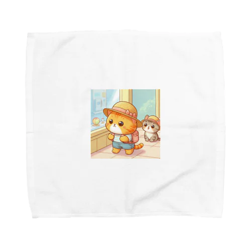 にゃんともキュートなショッピングタイム♪ Towel Handkerchief