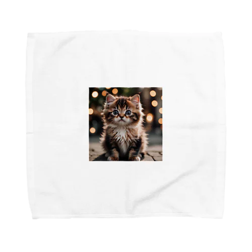 ふわふわの猫ちゃん Towel Handkerchief