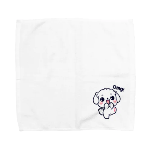 OMG-DOG マルチーズのまるる Towel Handkerchief