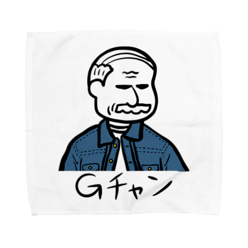 Gジャンを着たGチャン(黒文字) Towel Handkerchief