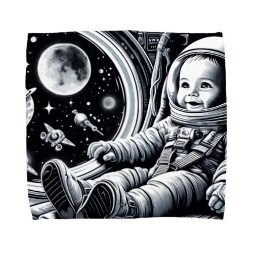 宇宙船に乗った赤ちゃん4 Towel Handkerchief